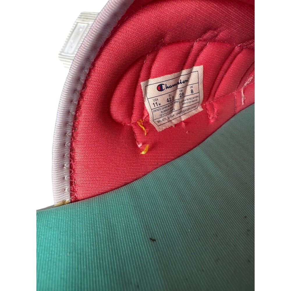 Champion Recap Epic Slide Sandals Womens 11 White Peach Teal CA100547W - Picture 10 of 11